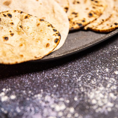 Chapati op bord